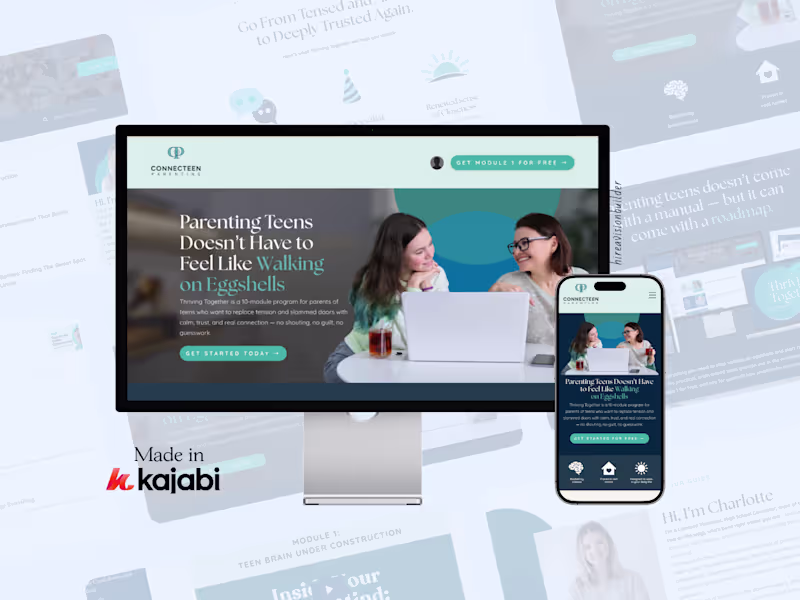 Cover image for Kajabi Course System for Connecteen Parenting
