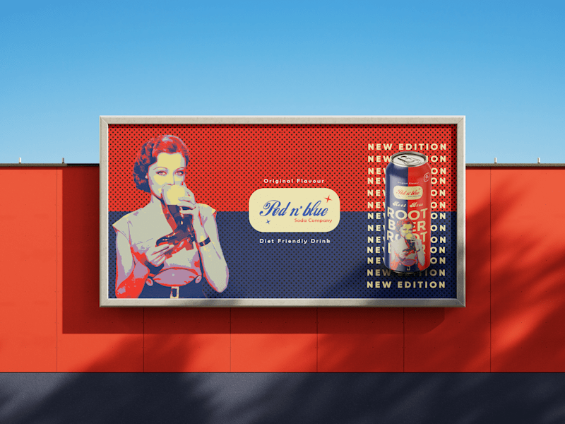 Cover image for "Red 'n Blue" - Soda Company | Brand Identity Design