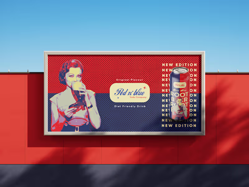 Cover image for "Red 'n Blue" - Soda Company | Brand Identity Design