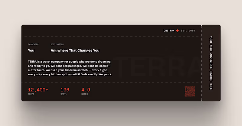 Cover image for TERRA — Boarding Pass About