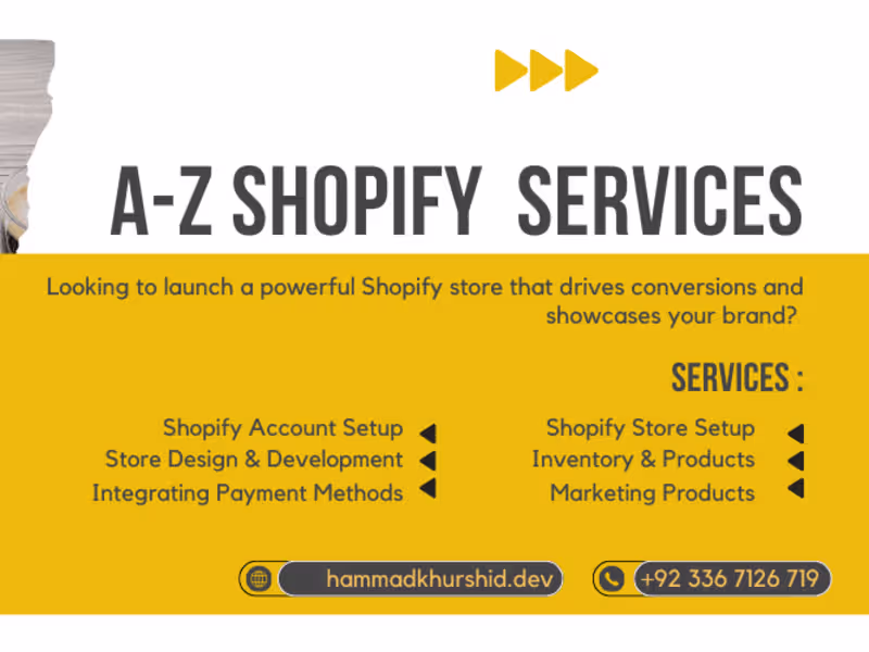 Cover image for Shopify E-commerce Store Creation and Management