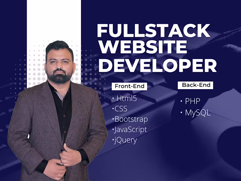 Cover image for front end website developer
