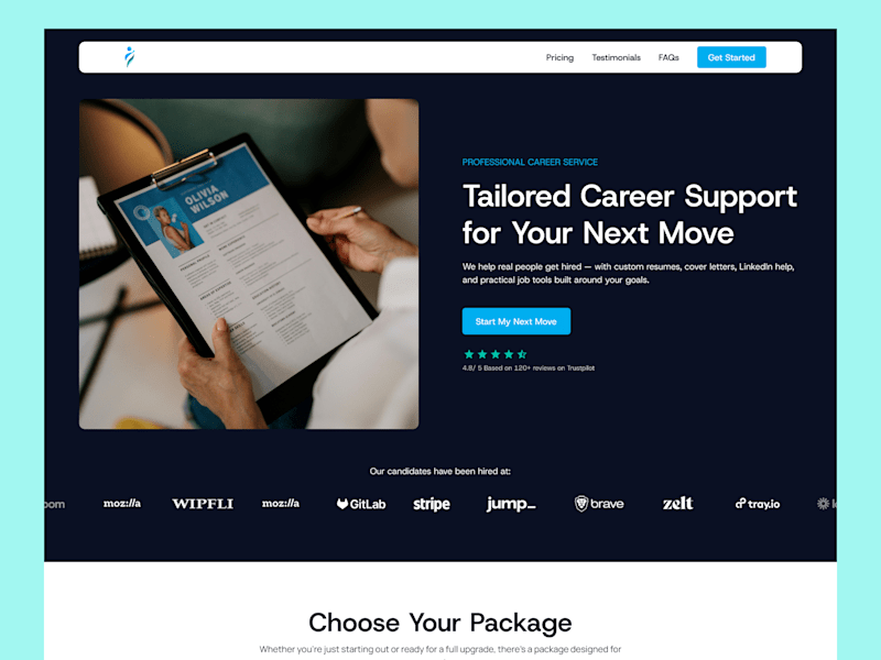 Cover image for AI-Powered Career Services Landing Page