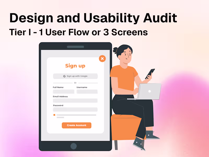 Cover image for Design & Usability Audit (Tier I)