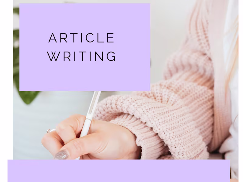 Cover image for Article Writing