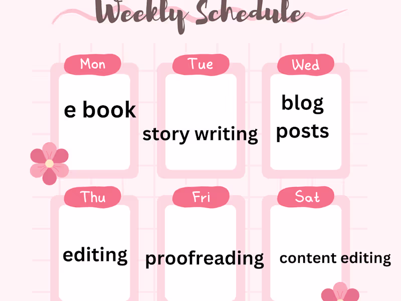 Cover image for I can provide best services on Writing and Design