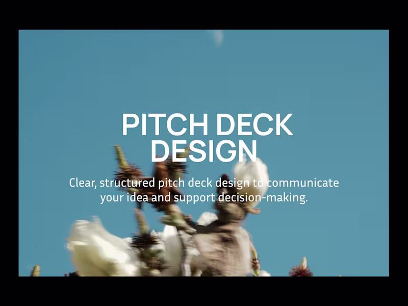 Cover image for Pitch Deck Design