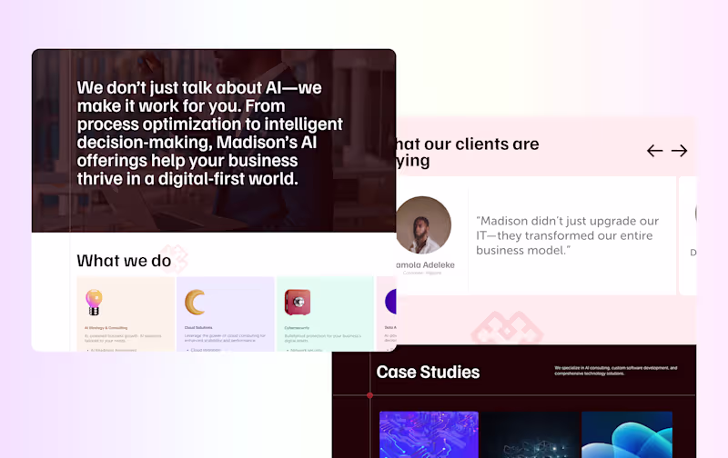 Cover image for “A few of my favorite sections from the Madison website I de...