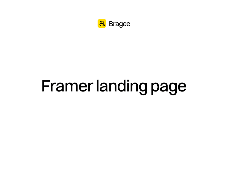 Cover image for Framer Landing page