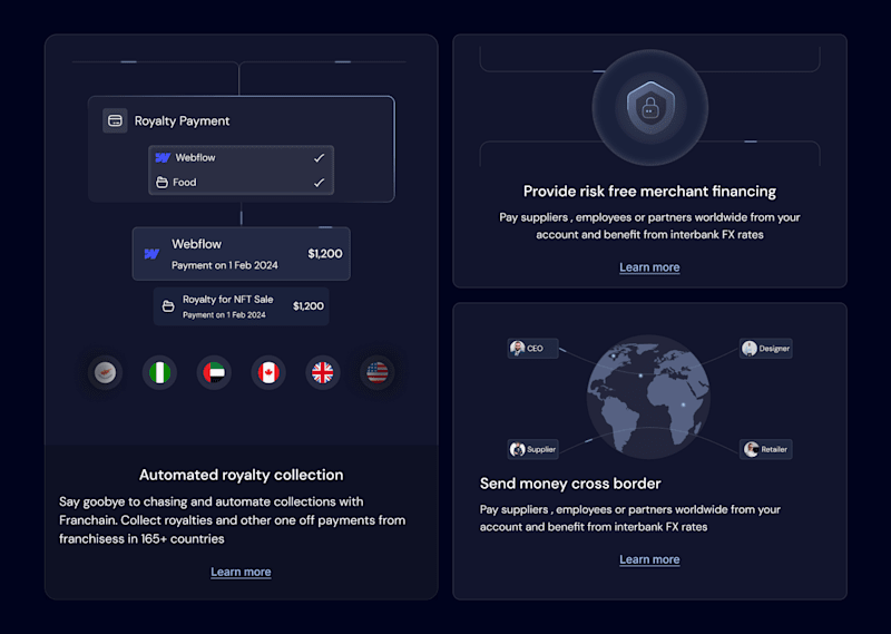 Cover image for Franchain Landing Page Micro-Interactions Design