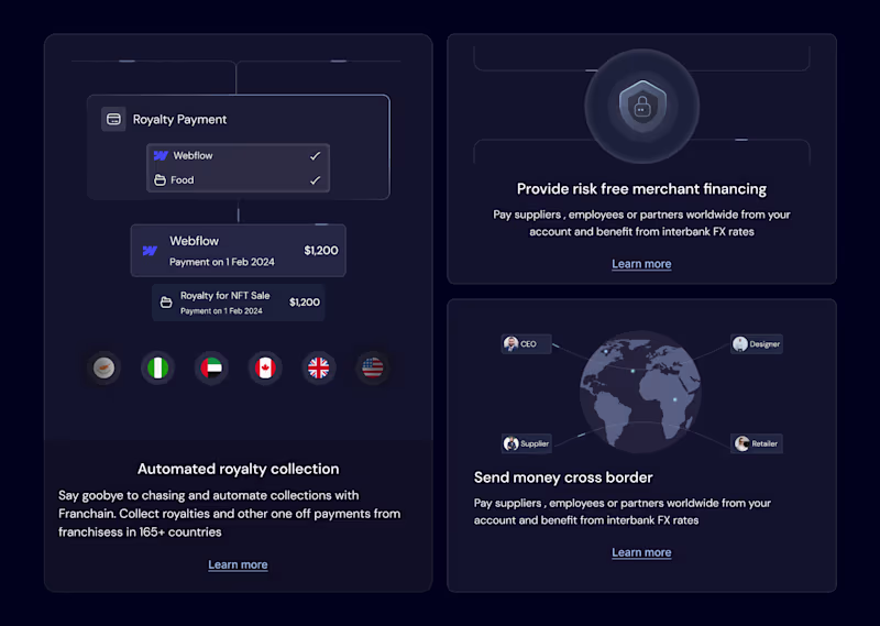 Cover image for Franchain Landing Page Micro-Interactions Design
