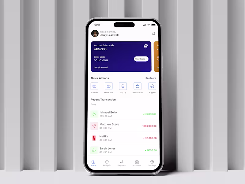 Cover image for TotalTrak - Finance Mobile App Design