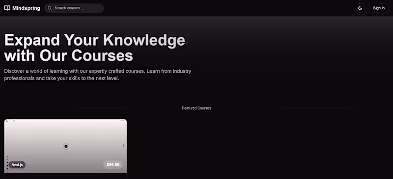 Cover image for MindSpring is a modern LMS