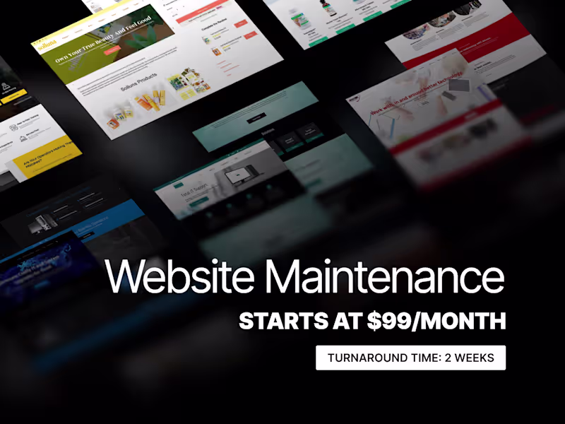 Cover image for Website Maintenance