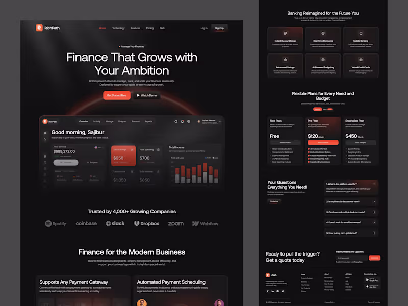 Cover image for Responsive SaaS Landing Page Design