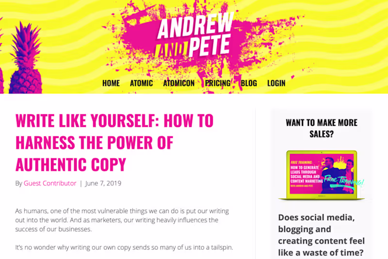 Cover image for Write Like Yourself: How to Harness the Power of Authentic Copy