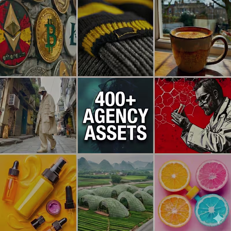 Cover image for 400+ 4K Visuals The Ultimate Agency & Creator Vault 20 Categorie
