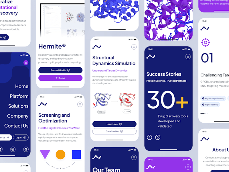 Cover image for atombeat: Computational AI Drug Discovery - Hero Layout UIUX