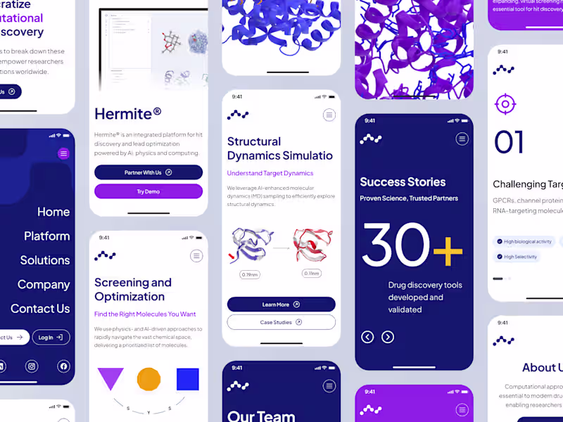 Cover image for atombeat: Computational AI Drug Discovery - Hero Layout UIUX