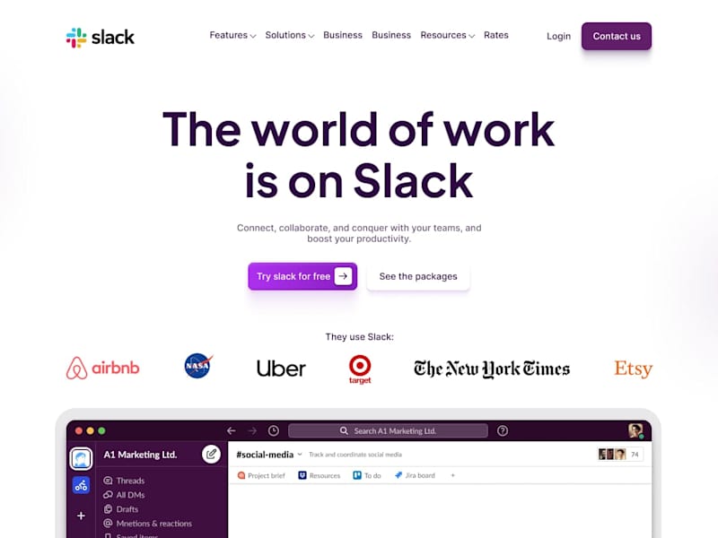 Cover image for Slack Landing Page Redesign (Concept Project)