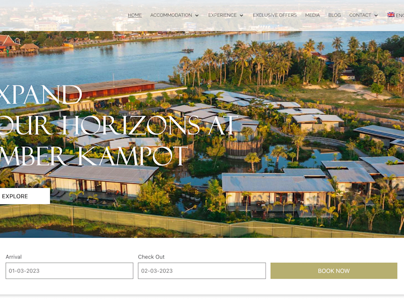 Cover image for Luxury Riverside Resort In Kampot | Amber Kampot