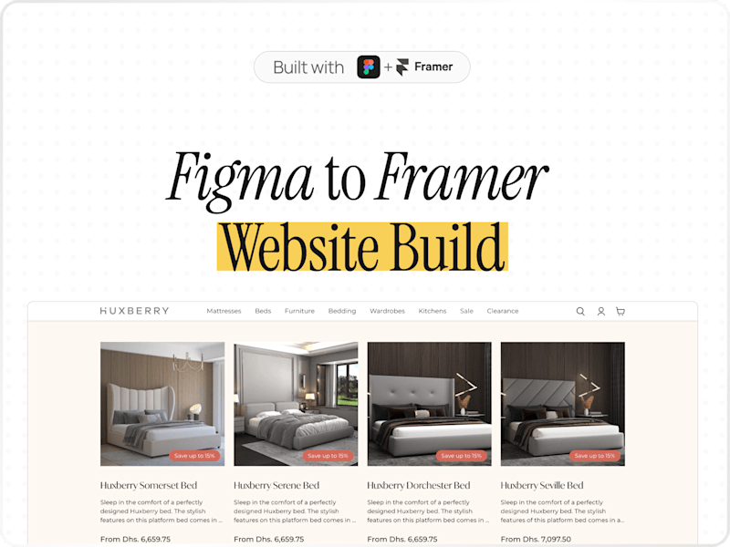 Cover image for Figma to Framer Website Build