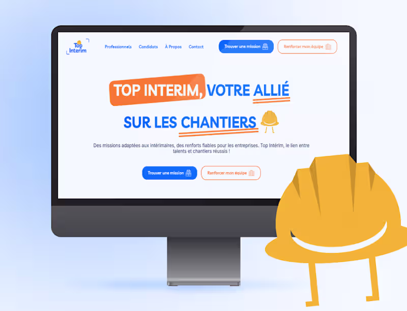 Cover image for Staffing Agency Website – Top Intérim