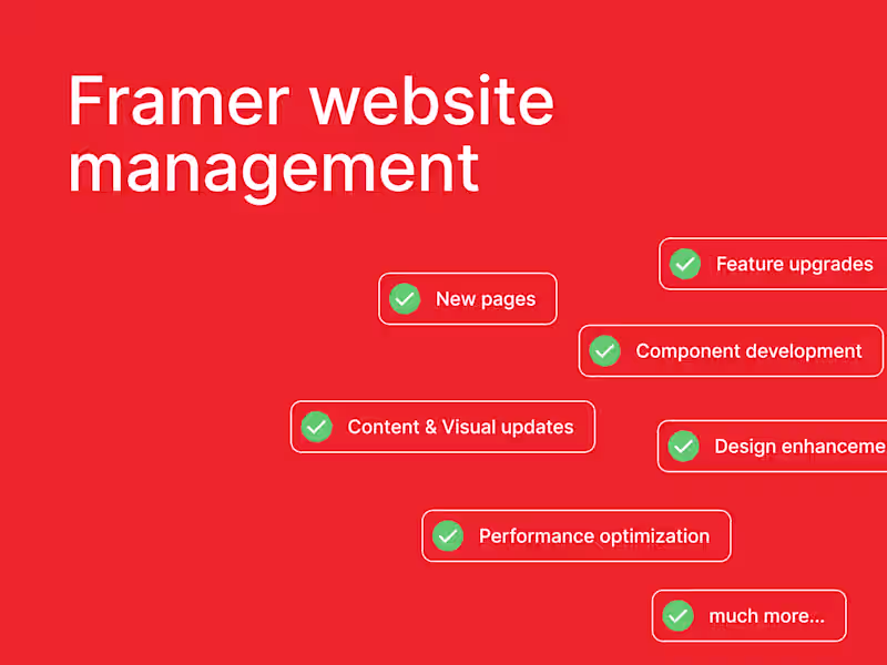 Cover image for Framer website management