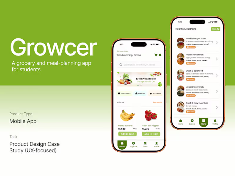 Cover image for Growcer App- Product Design Case Study