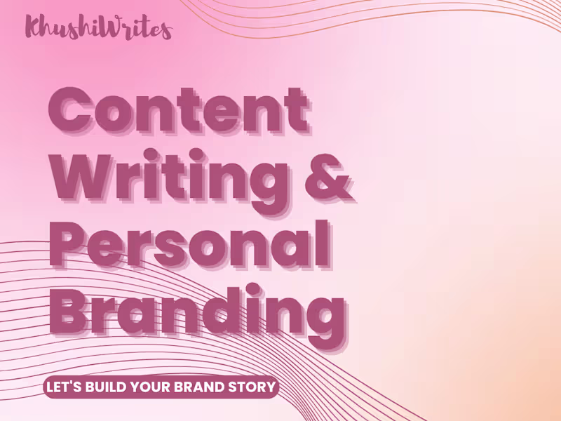 Cover image for Content Writing & Personal Branding