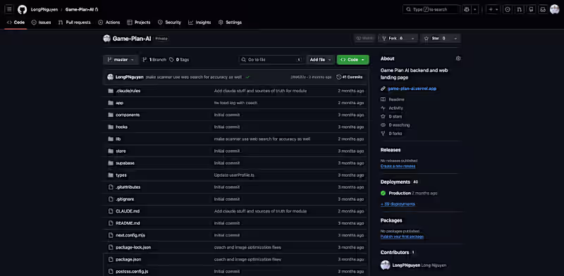 Cover image for Game Plan AI — Full-Stack AI Fitness Coach