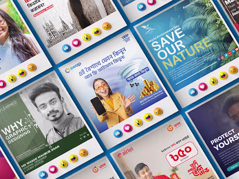 Cover image for I will give monthly graphic designing service