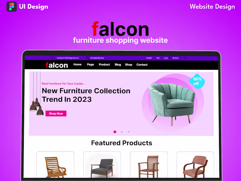 Cover image for Furniture Shopping Website-UI Design :: Behance