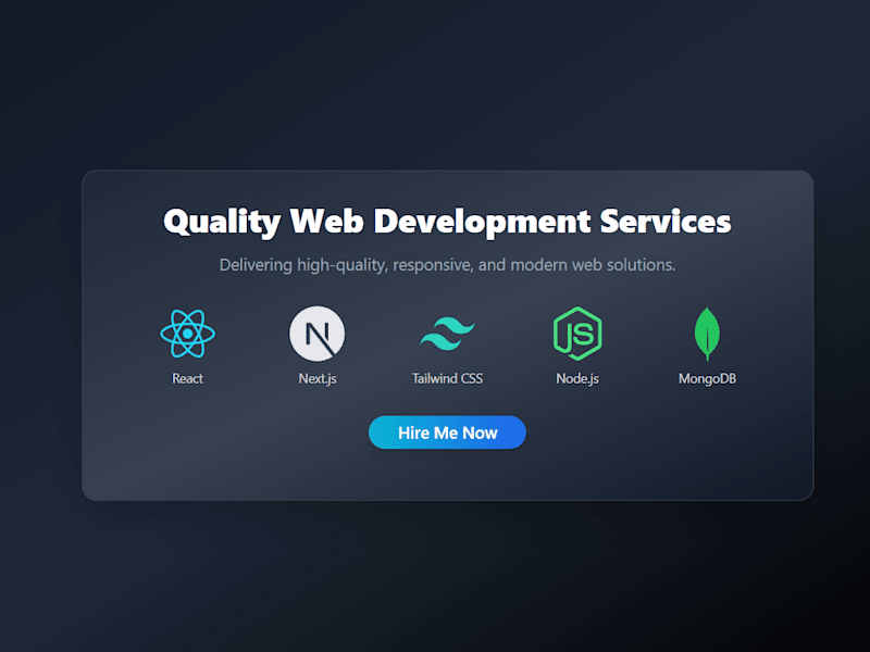 Cover image for I can build quality websites in the shortest amount of time. 