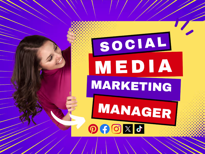 Cover image for I will be your social media marketing manager & content creator