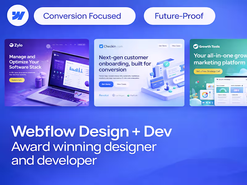 Cover image for Webflow website development | Landing page design