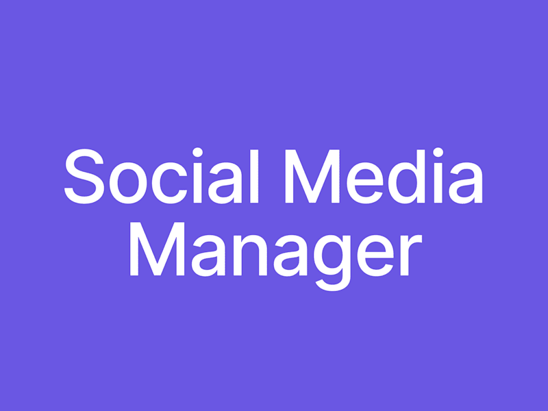 Cover image for Social Media Manager