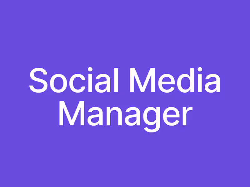 Cover image for Social Media Manager