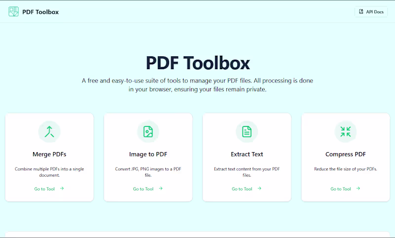 Cover image for About 3 months ago, I built PDF Toolbox (https://github.com/...