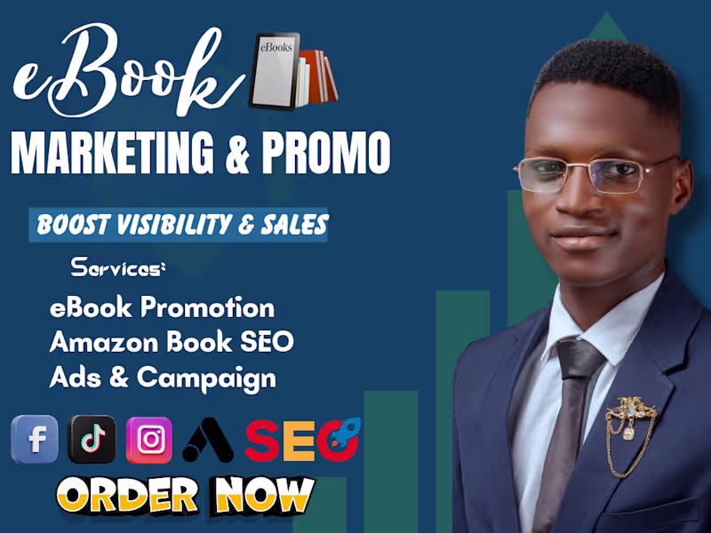 Cover image for kindle book promotion, ebook marketing