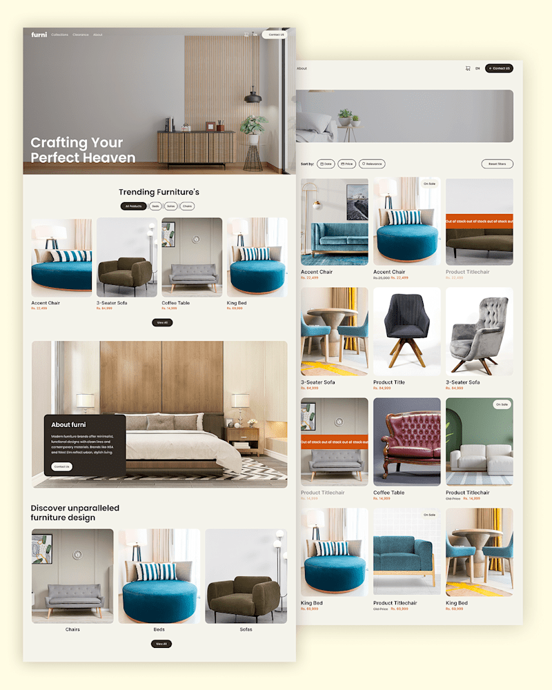 Cover image for Modern Furniture Website Design and Development