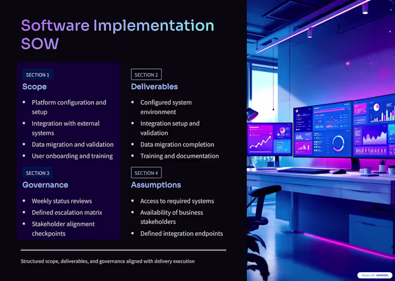 Cover image for Sample Statement of Work for