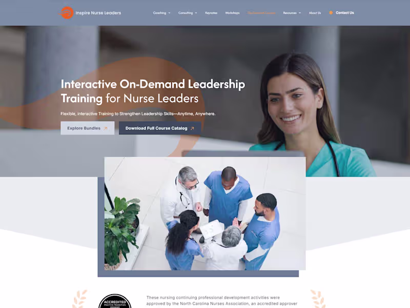 Cover image for Interactive On-Demand Leadership Training - Inspire Nurse Leade…