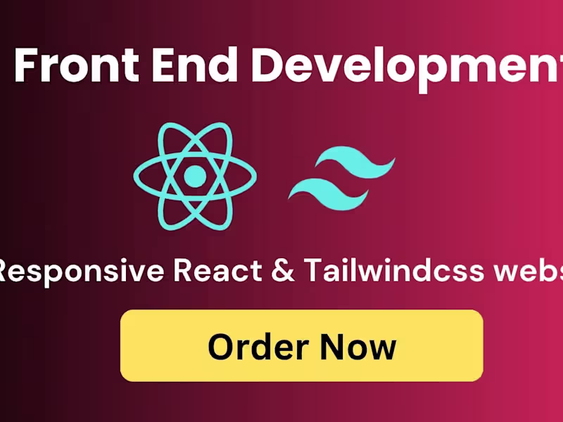 Cover image for I will build a responsive website using React and TailwindCSS