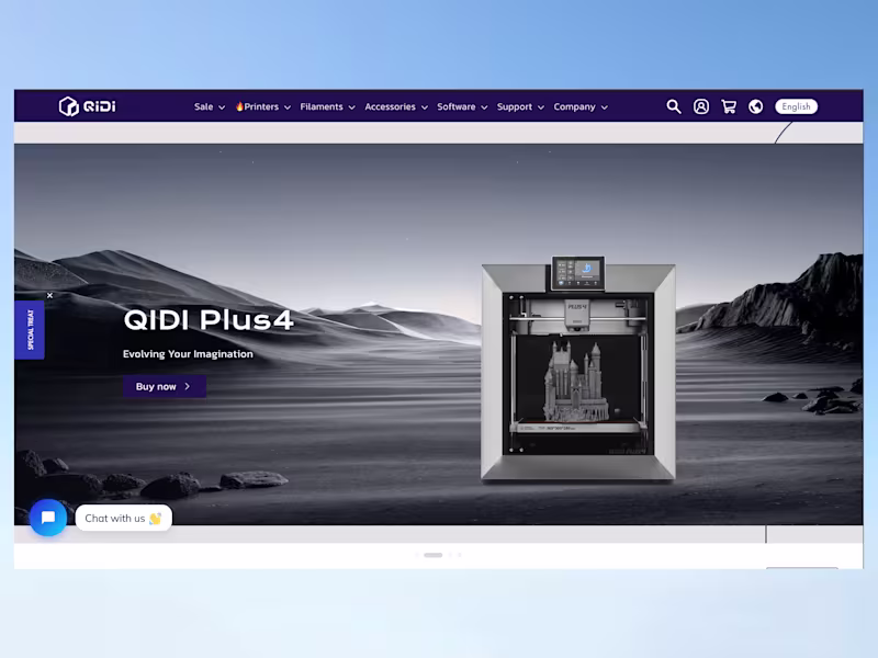 Cover image for Shopify Custom Theme Development for QIDI 3D Printer