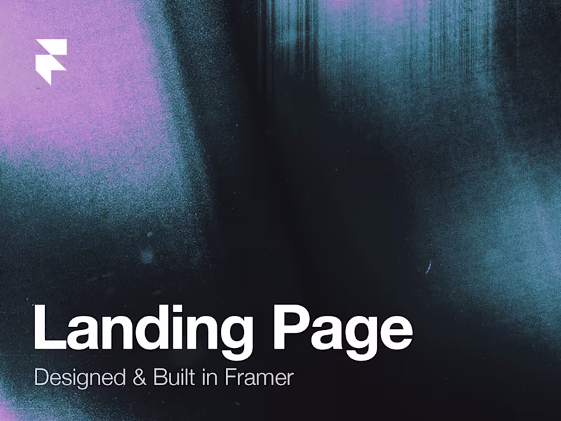Cover image for Landing Page Design in Framer