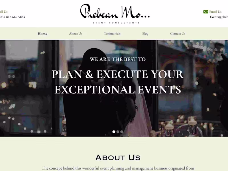Cover image for Phebean Mo Event Consultants