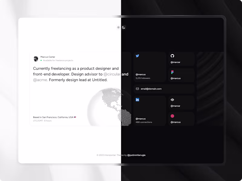 Cover image for Horizontal · Portfolio Template for Framer