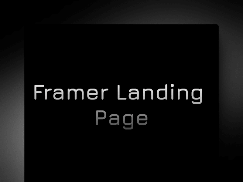 Cover image for Framer Landing Page