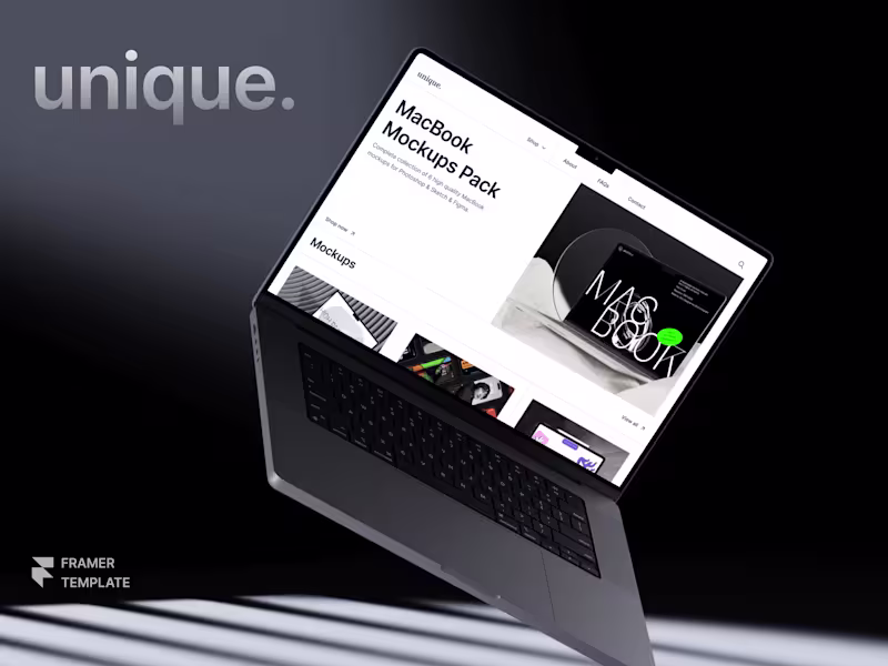 Cover image for Unique - Ecommerce Website (Framer Development)